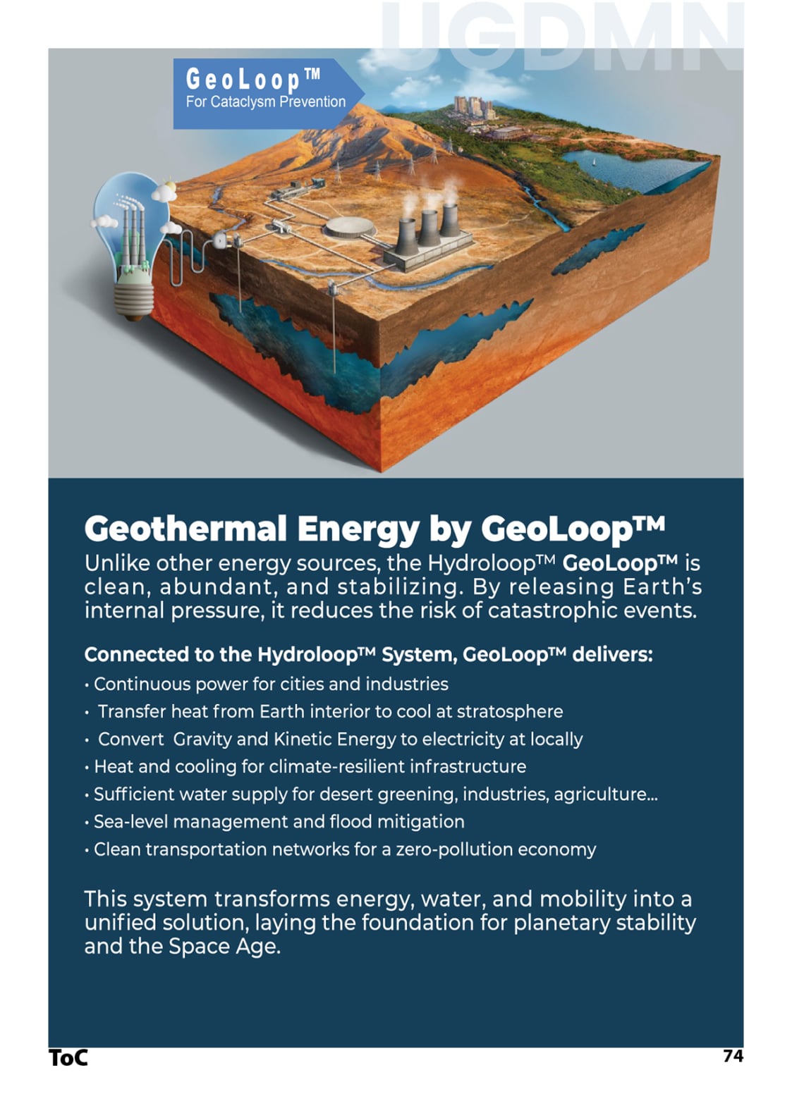 GeoLoop: Gethermal Energy releasing Earth internal  Pressure